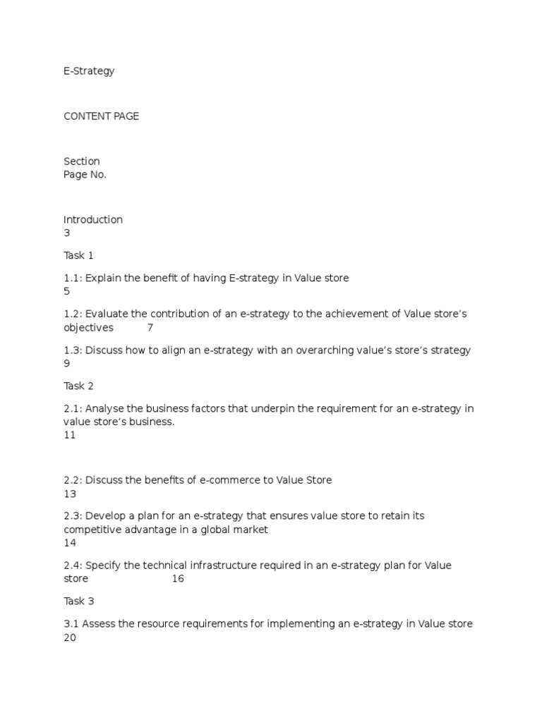 E-Strategy for Competitive Advantage in E-Commerce | PDF | E Commerce ...