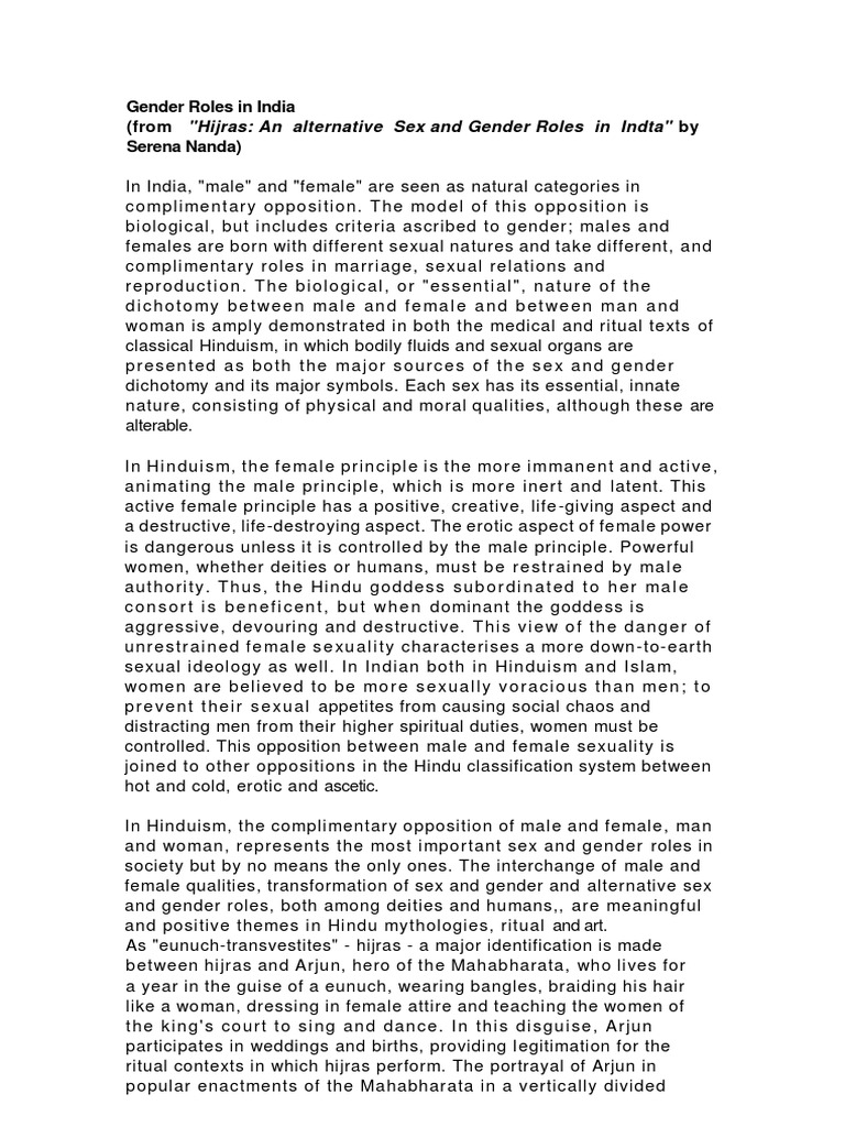 Gender Roles in India (From 