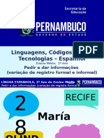 ProfessorAutor/Espanhol/Espanhol I 2º Ano I Médio/Pedir e Dar Informações (Variação de Registro Formal e Informal)