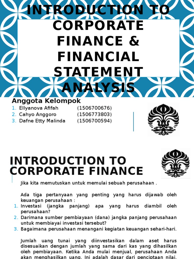 Kelompok 1 - Introduction To Corporate Finance | PDF | Bisnis