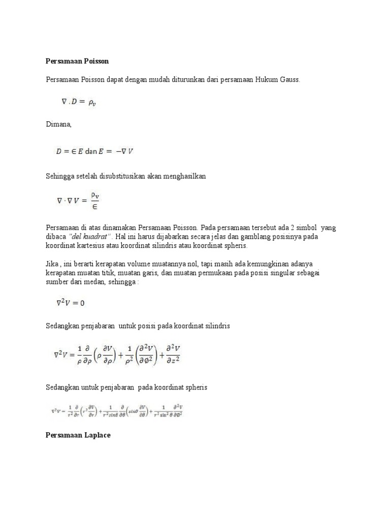 Persamaan Poisson PDF
