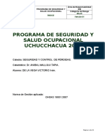 Programa de Seguridad y Salud Ocupacional V01 2012