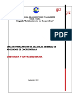 Guía para Realizar Asambleas Generales de Cooperativas, 2012