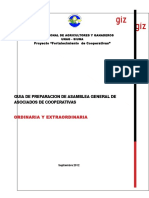 Guía Para Realizar Asambleas Generales de Cooperativas, 2012