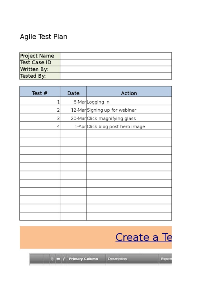 Agile Test Plan Overview | PDF | Business