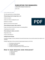 Communication For Managers:: Persuasive Messages Differ From Routine Positive Messages in Numerous Ways