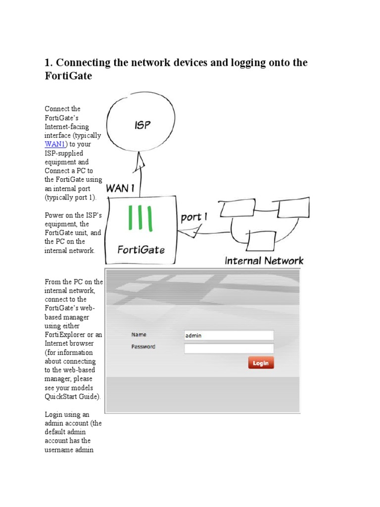 FortiGate Setup Guide: Network Configuration | PDF | Ip Address ...