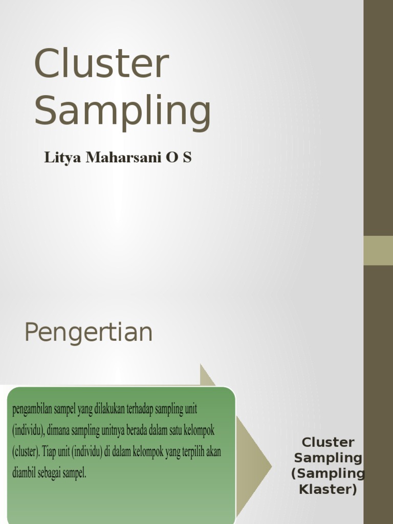 Contoh Penerapan Cluster Sampling | PDF