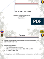 Force Protection: Installation Food Protection Programs DA Pam 30-22 Chapter 3, Para. 3-7
