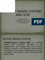 Activity Based Costing and SCM