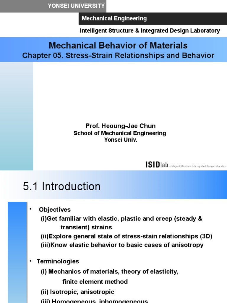 Mechanical Behavior of Materials - Lecture Slides - Chapter 5 ...