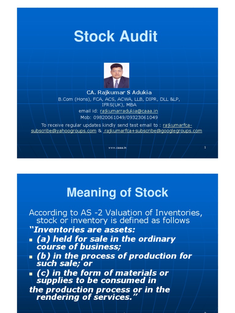 Focused Stock Audit Essentials | PDF | Credit (Finance) | Inventory
