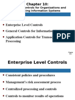 Enterprise Level Controls General Controls For Information Technology Application Controls For Transaction Processing