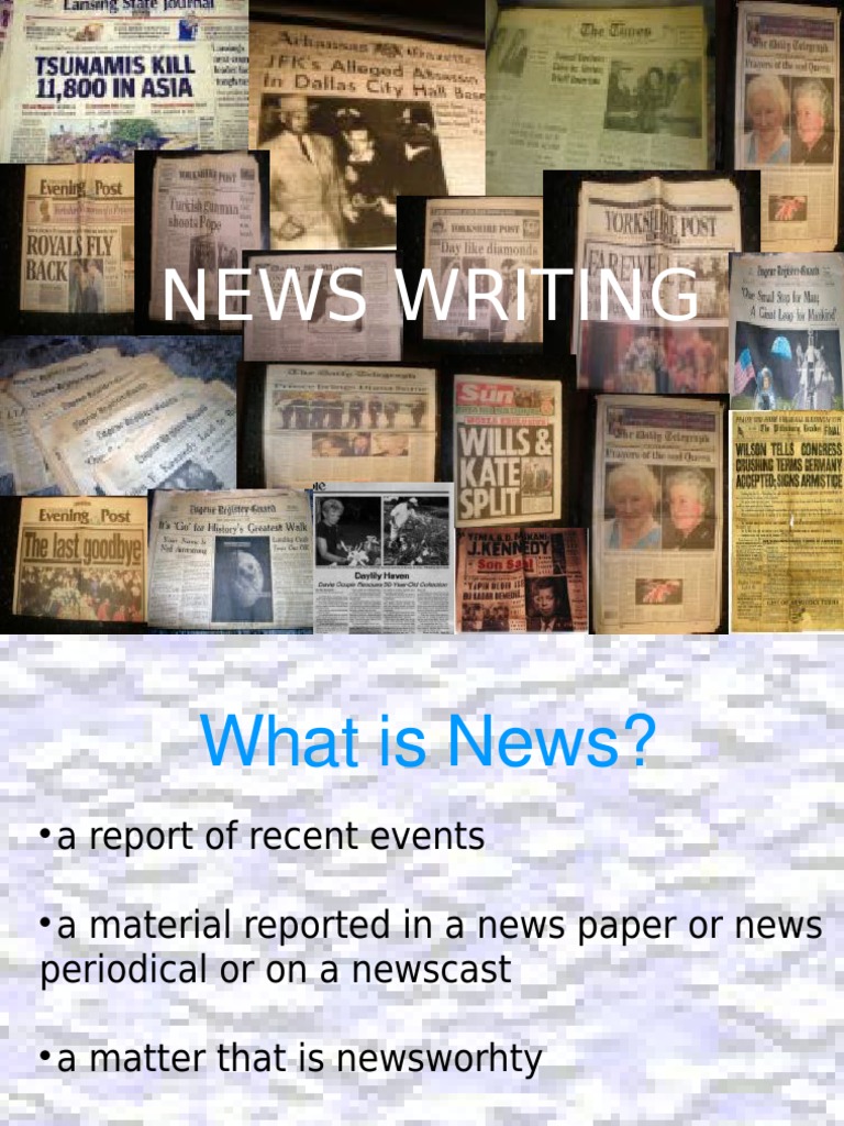 news writing.ppt News Journalism
