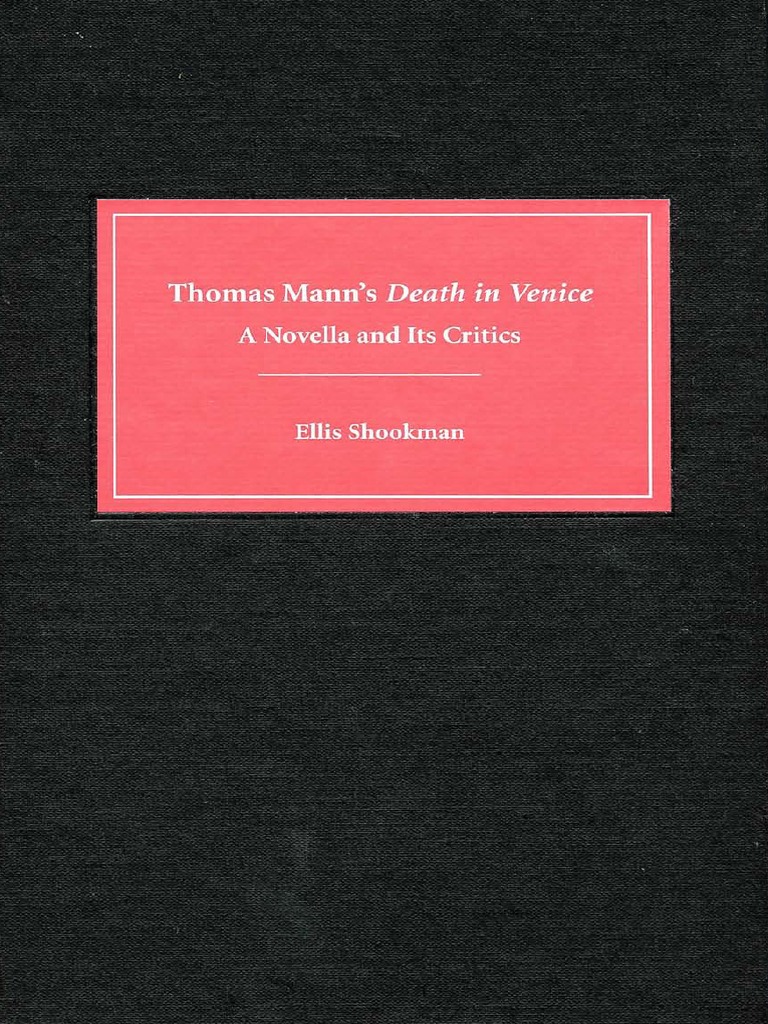 Ellis Shookmath Mans Death in Venice PDF Psychoanalysis Bibliography