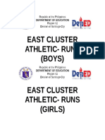 East Cluster Athletic-Runs (BOYS) : Department of Education