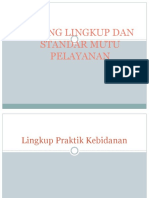 Ruang Lingkup Standar Mutu Pelayanan