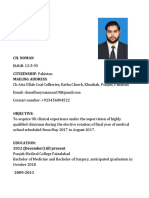 Ch. Noman D.O.B: 12-5-93 CITIZENSHIP: Pakistan Mailing Address