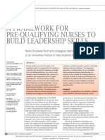 A Framework For Pre-Qualifying Nurses To Build Leadership Skills