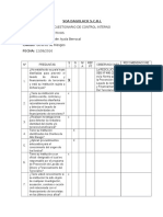 Cuestionraio de Control Interno Lavado de Activos