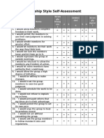 Leadership Style Self Assessment