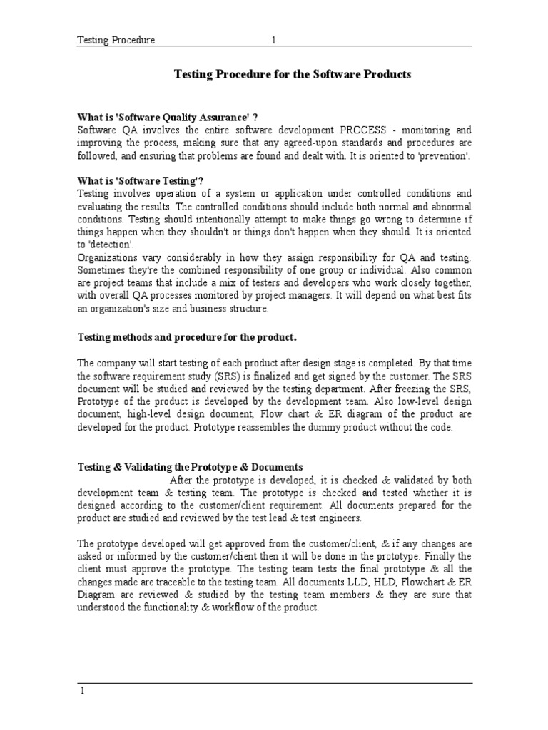 Testing Procedure For The Software Products: What Is 'Software Quality ...
