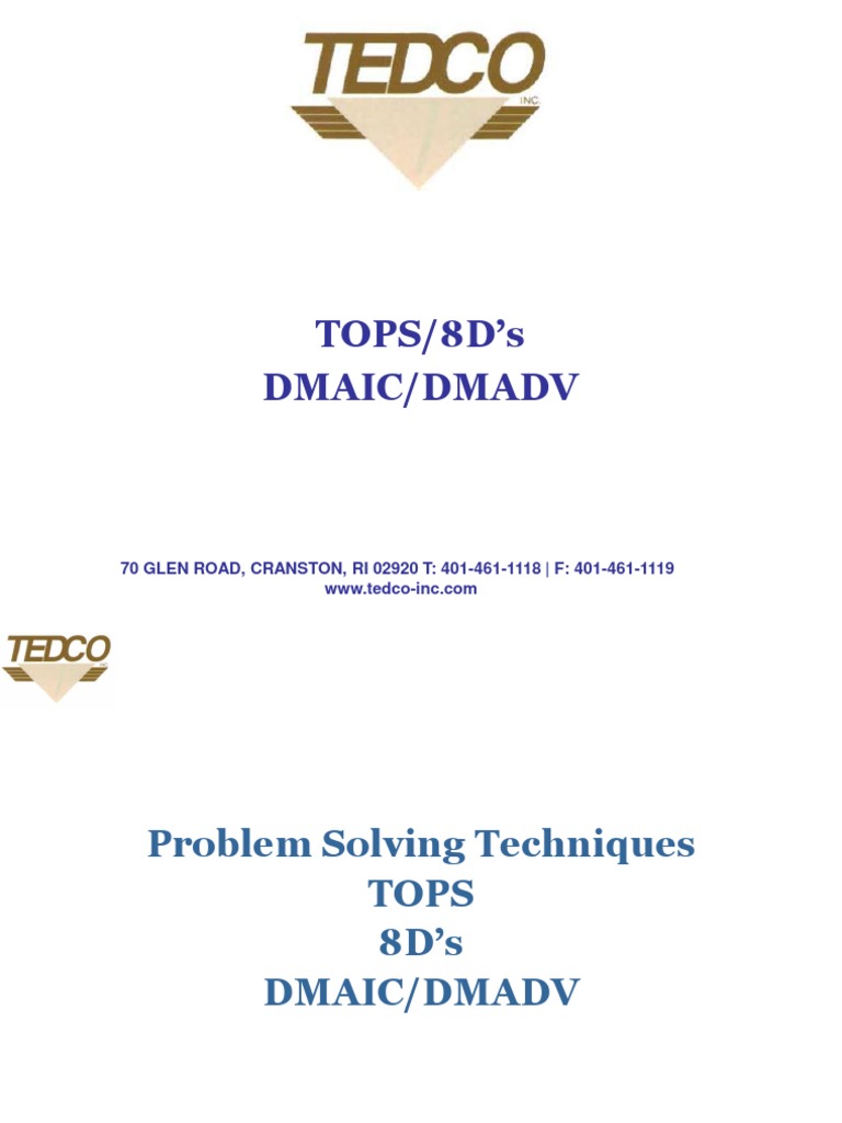 8D's Problem Solving Technique PDF | PDF