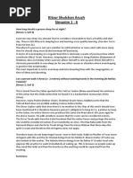 Kitzur Shulchan Aruch - Notes 1