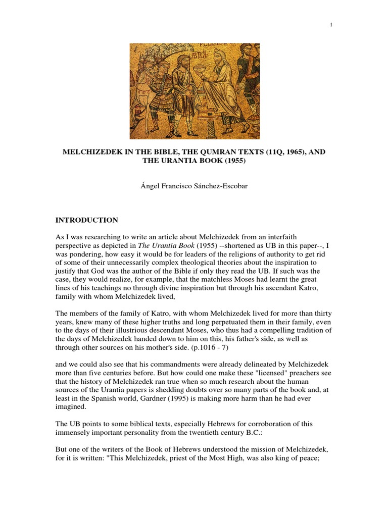Melchizedek in the Bible, The Qumran Texts (11q, 1965), And Abraham
