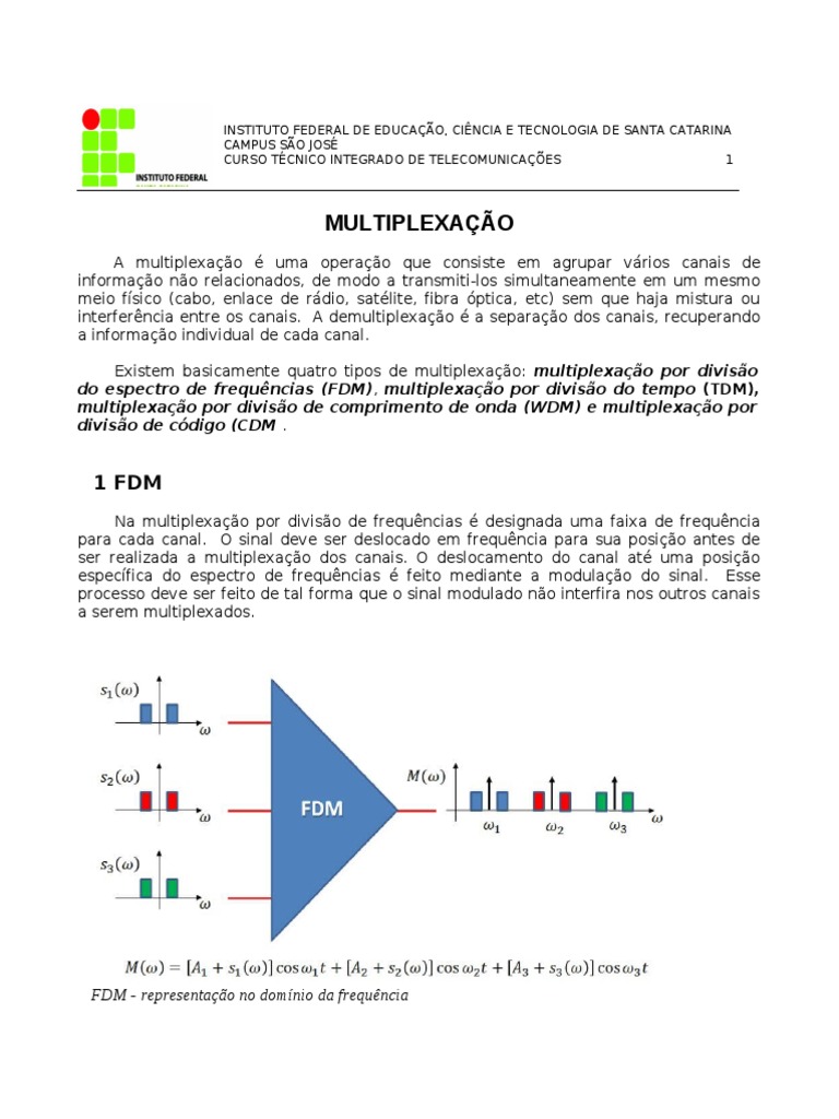 Multiplexação | PDF | CDMA | Frequência