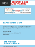 Online Sap Security Training - Sap Security Online Training India - SAP GRC Course Online in Hyderabad - India - USA