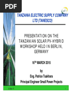 2015 Tanesco Presentation Tansania