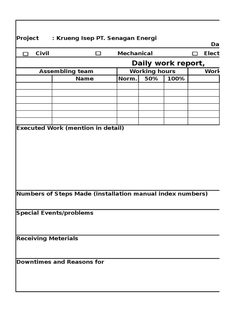 Daily Work Report | PDF | Nature
