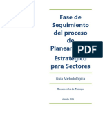 Fase de Seguimiento Del Proceso de Planeamiento Estratégico para Sectores - 2016 PDF