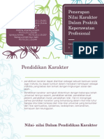 Penerapan Nilai Karakter Dalam Praktik Keperawatan Profesional