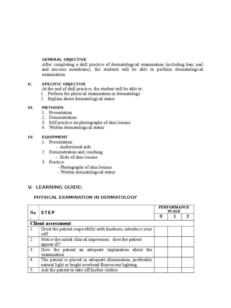 Skill Laboratory Dermato Rev 2012 | PDF | Cutaneous Conditions ...