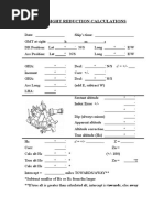 Sun Sight Reduction Calculations