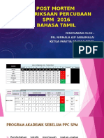 Bahasa Tamil (Analisis Ting.5) 2016 (Post Mortem)