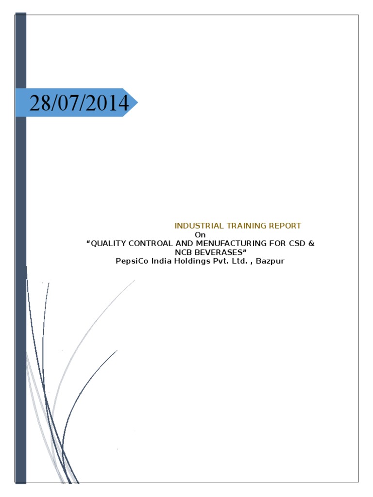 Quality Control and Manufacturing | PDF | Pepsi Co | Ph