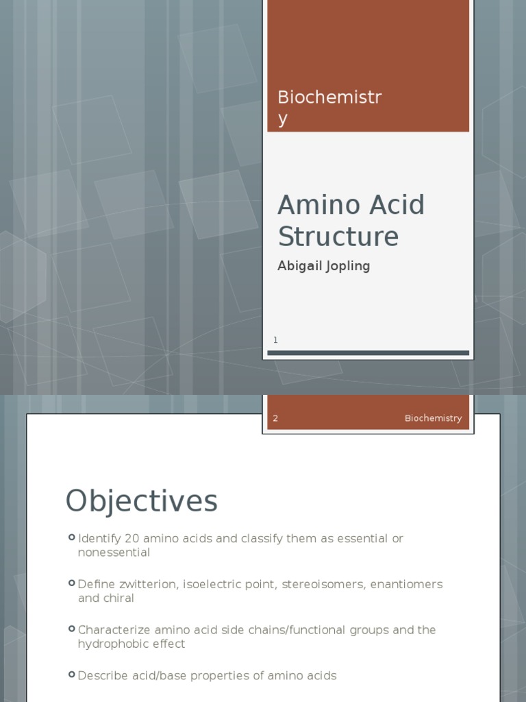 Understanding Amino Acid Structure and Properties | PDF | Amino Acid ...