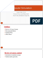 Computer Simulation: Course Code: CS 312 Resource Person: Syed Rehan Ashraf Email: Rehan - Ashraf@umt - Edu.pk - Edu