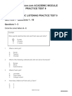 Academic Question Paper Test 9