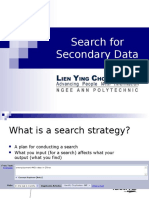 Search For Secondary Data
