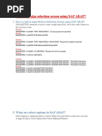 7) How To Design Selection Screen (ABAP)