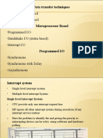 Data transfer techniques and interrupt systems in microprocessors