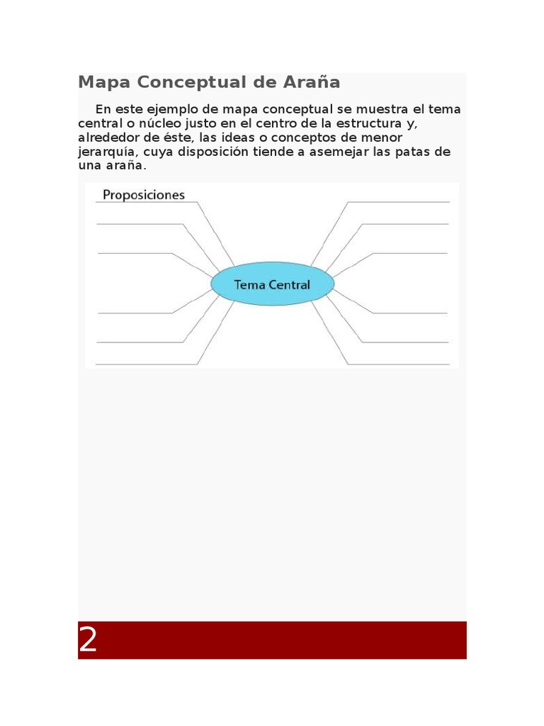 Mapa Conceptual de Araña: Ejemplos y Estructura | PDF