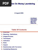 Download Presentation on Money Laundering by Kaushikl Kale SN32495020 doc pdf