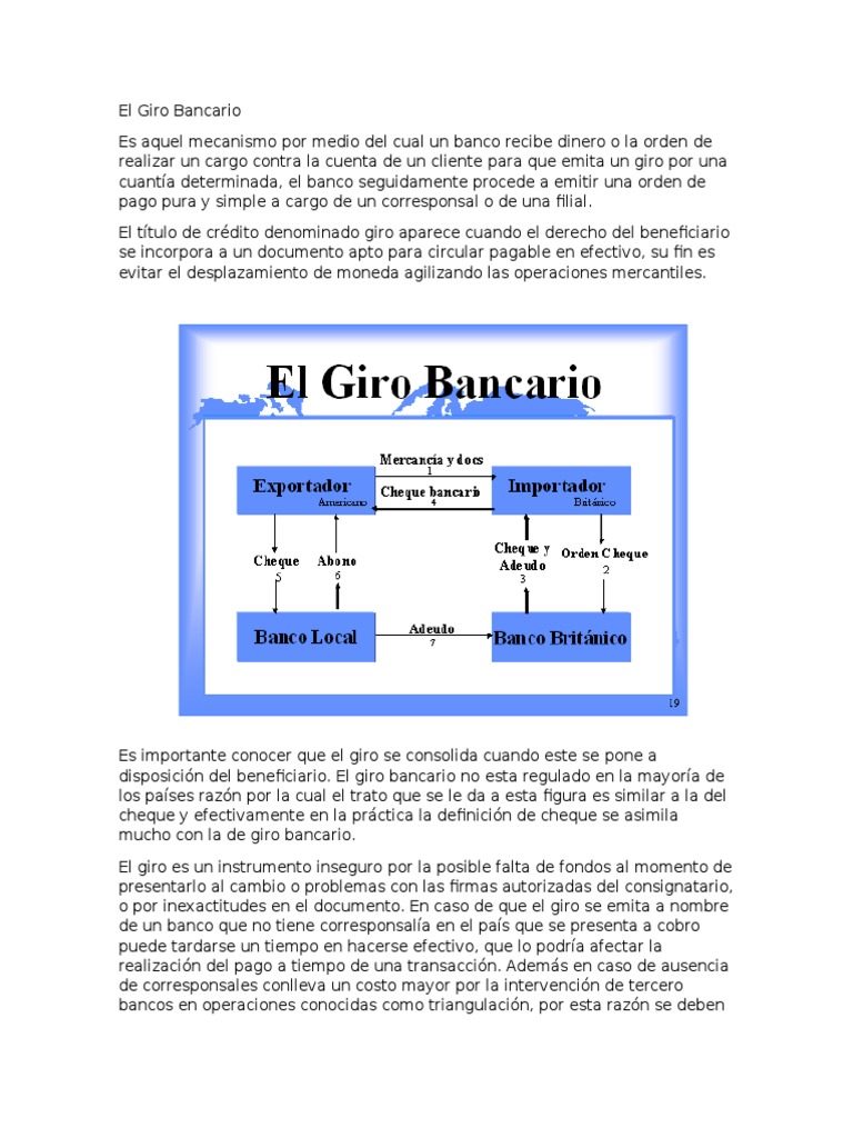 El Giro Bancario | PDF | Cheque | Bancos