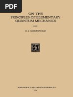 Hilbrand Johannes Groenewold (Auth.)-On the Principles of Elementary Quantum Mechanics-Springer Netherlands (1946)