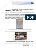 Lectura 3 - El Modelo Gerencial de Las Empresas Tiene Cien Años y Está Obsoleto